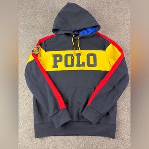 Polo Ralph Lauren Mens Cotton Blend Big Spell Out Logo Hoodie Jacket Size S